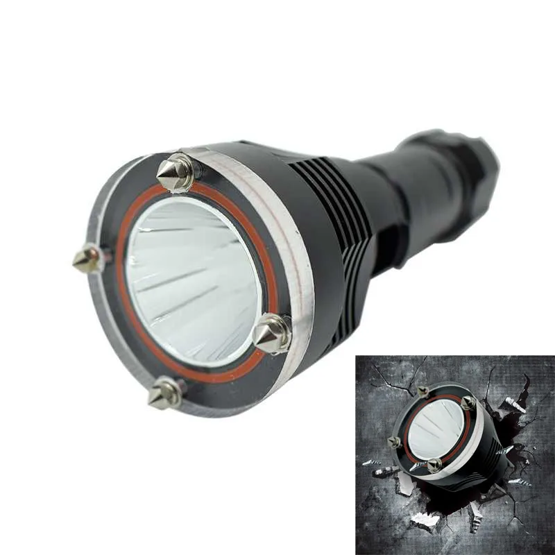 

Tactical Underwater 100m Scuba Diving Flashlight LED XML L2 3800LM Self Defense Dive Torch Light Waterproof Lamp use 18650/26650