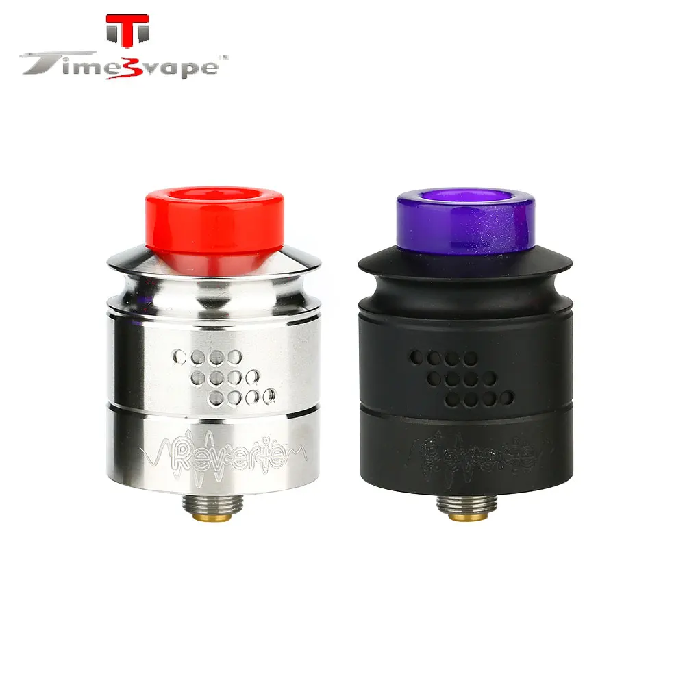 

Original Timesvape Reverie RDA 24mm Diameter Single Coil Atomizer w/ Multi-port Airflow & 810 Drip Tip Fit Squonker Mod vs Loop