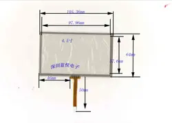 Zhiyusun Новый 4.5 четырехпроводный резистивный сенсорный экран Box 106 мм * 64 мм рукописный сенсорный экран 106*64