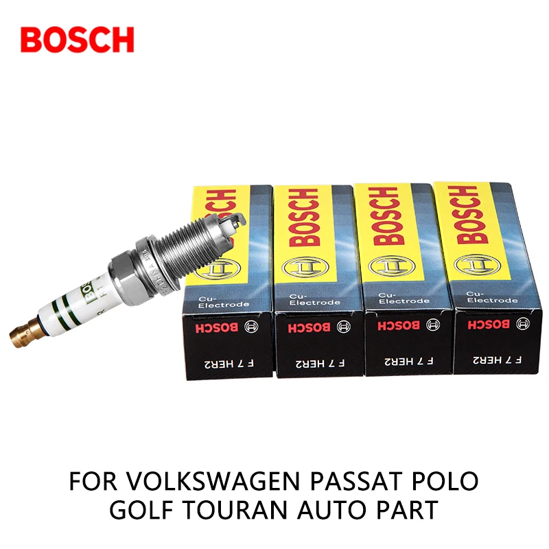 4pieces/set BOSCH Nickel Yttrium alloy car Spark Plug F7HER2 for