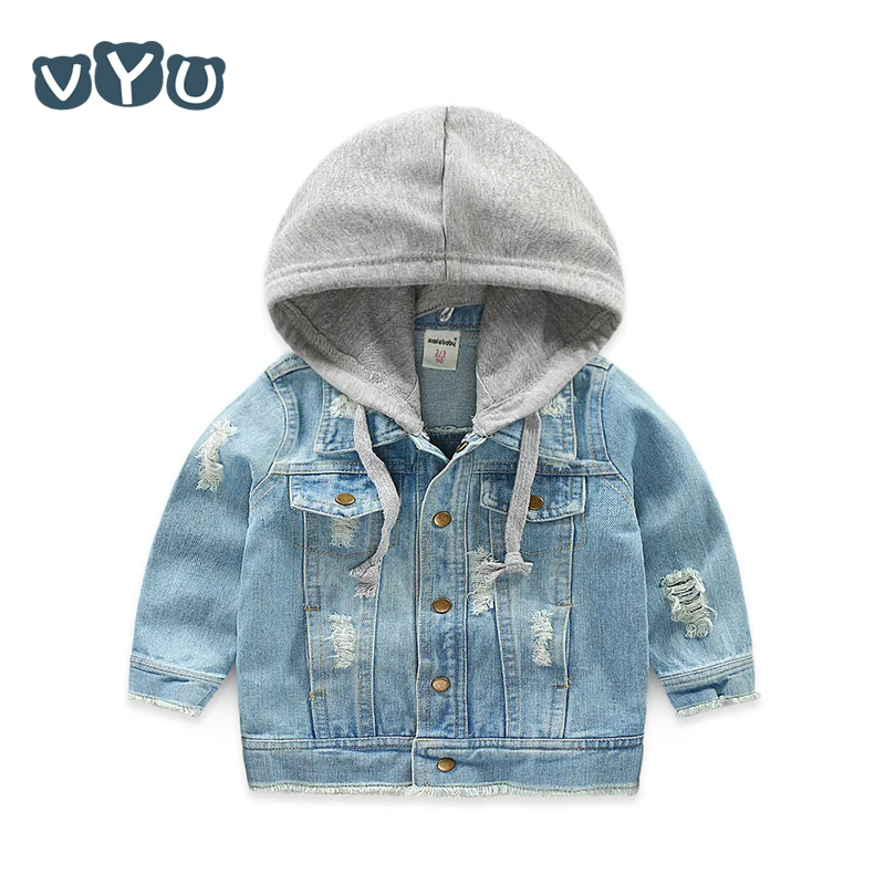 girls hooded jean jacket
