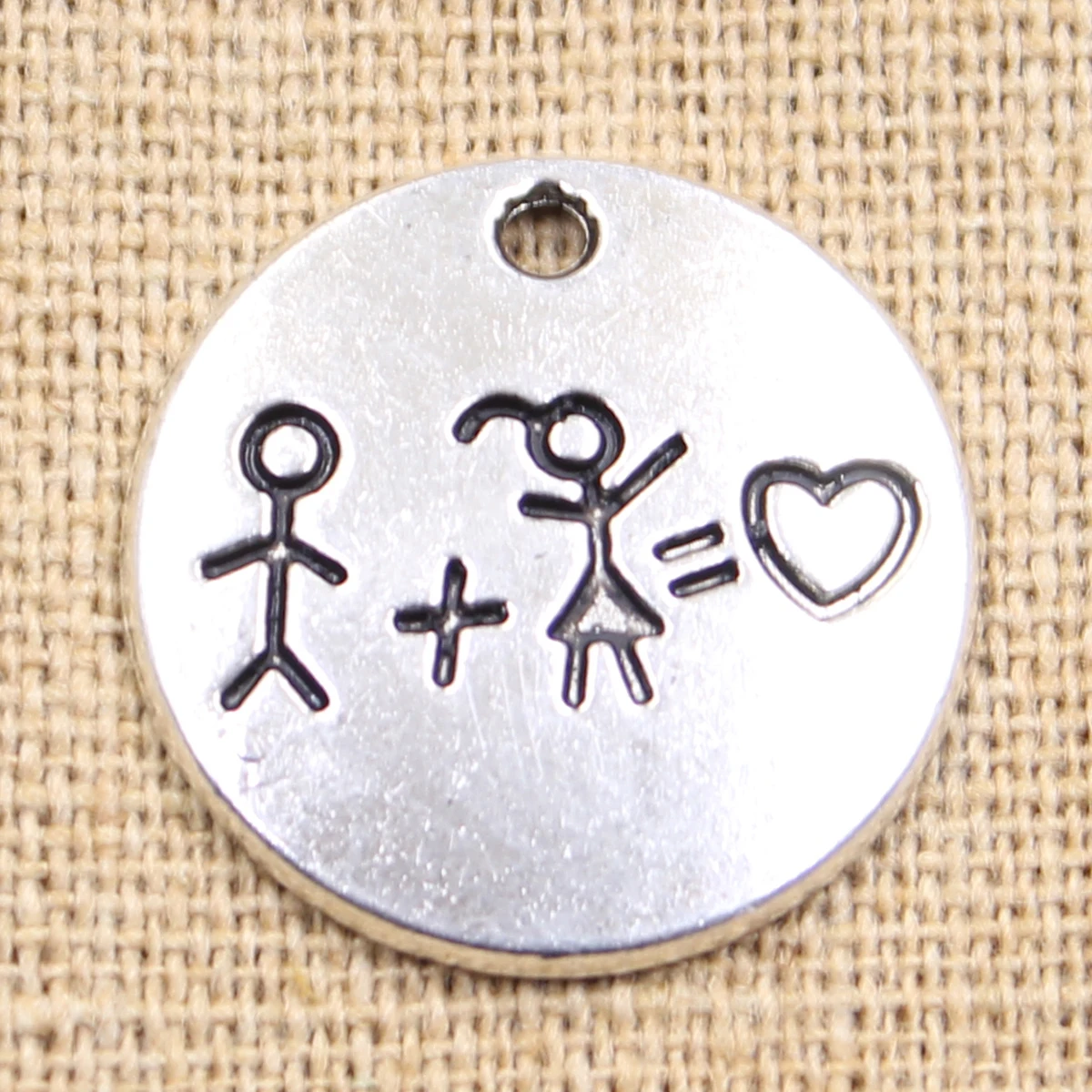 8pcs Charms boy girl love lover 22mm Antique Silver Plated Pendants