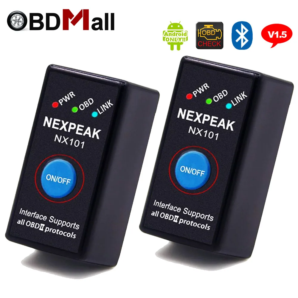 2 шт./лот ELM327 OBD2 Bluetooth адаптер OBD EML 327 В 1 5 Поддержка все протоколы автомобильной