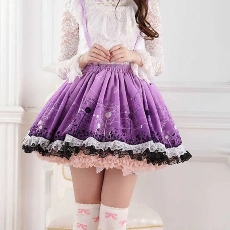 Мини Кружева Лолита Милая юбка в стиле преппи школьная форма японский Harajuku Женская Saia Faldas юбка женская юбки