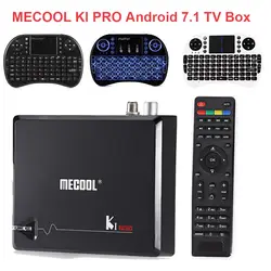 Оригинальный MECOOL KI PRO Smart ТВ Box Amlogic S905D Android 7,1 Декодер каналов кабельного телевидения 2G DDR4 16G Bluetooth 4,1 5,4 ГГц Wi-Fi 5 ГГц 4 к HD медиа плеер