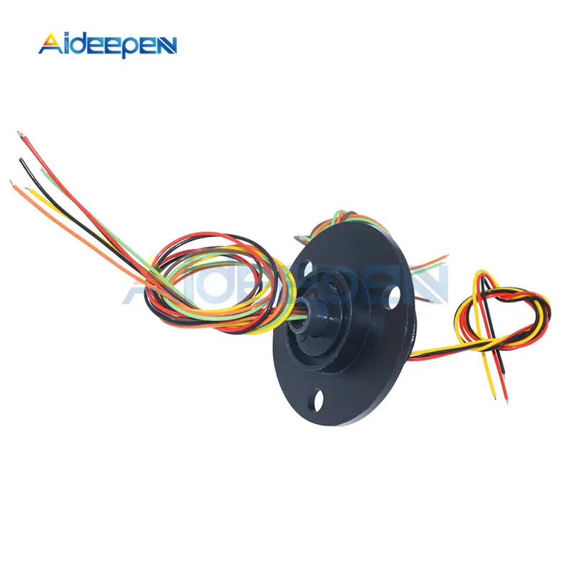 AC 220V 22mm 250Rpm 6 Wire 6 Conductors Capsule Compact Slip Ring For CCTV Monitor Electrical Test Equipment image 4