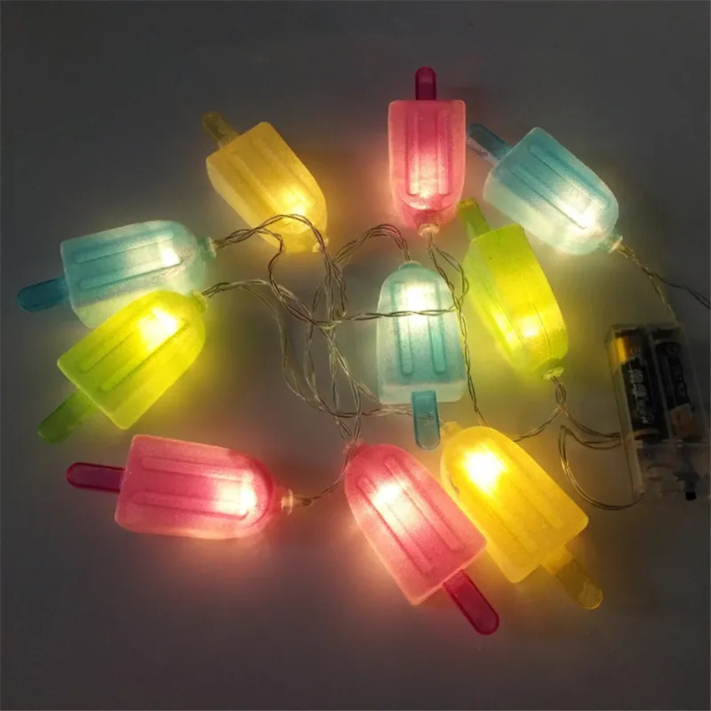 

Creative 10Light Popsicle Ice Cream Light String Christmas Decoration Navidad Wedding Decoration Baby Shower Party Supplies -S
