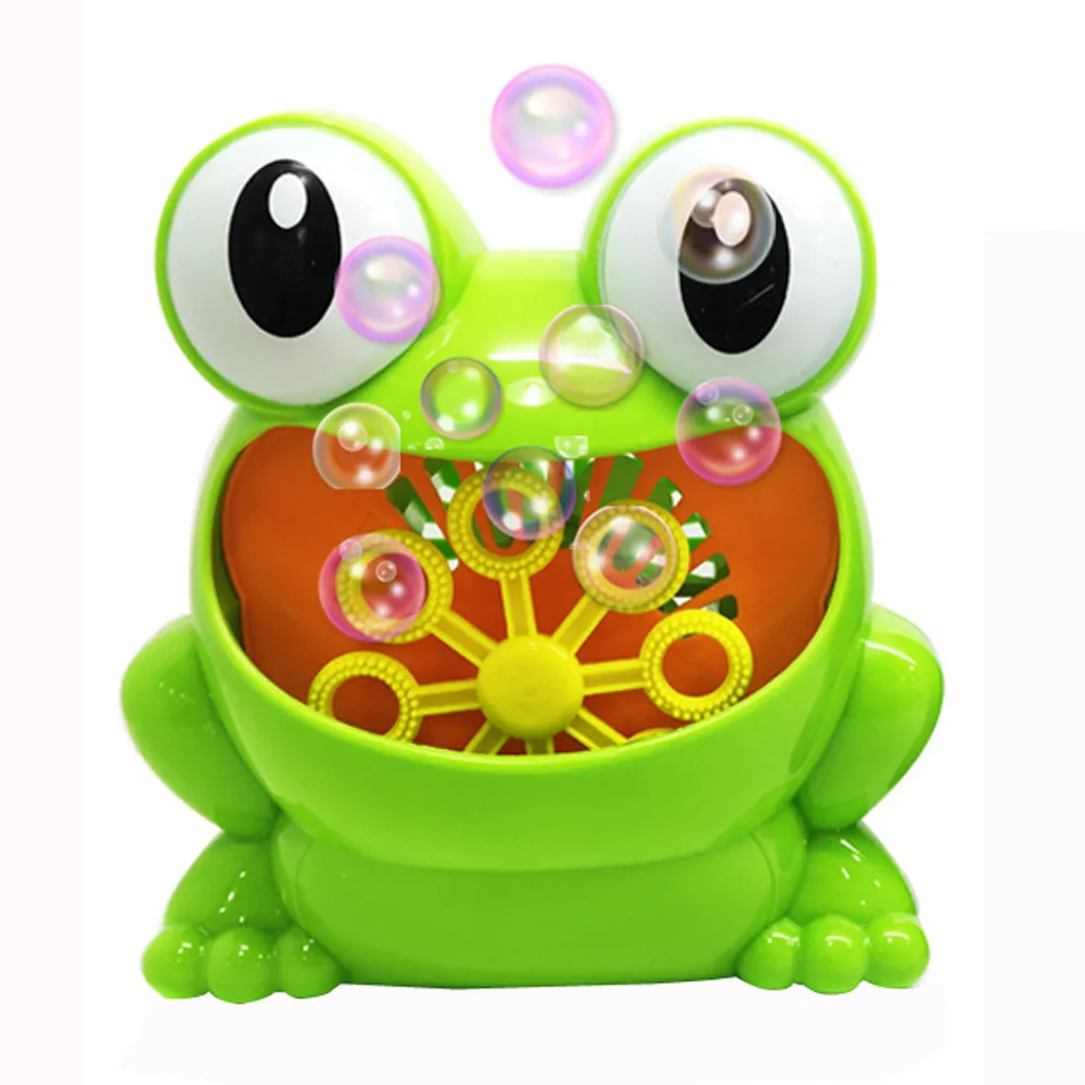 Мультфильм нежное кольцо с камнем/лягушка/Бегемот автоматический машина с пузырями игрушки флэш-свет музыка выдувальщик пузырьков чайник вечерние Дети Открытый игрушки - Цвет: Frog No Light Music