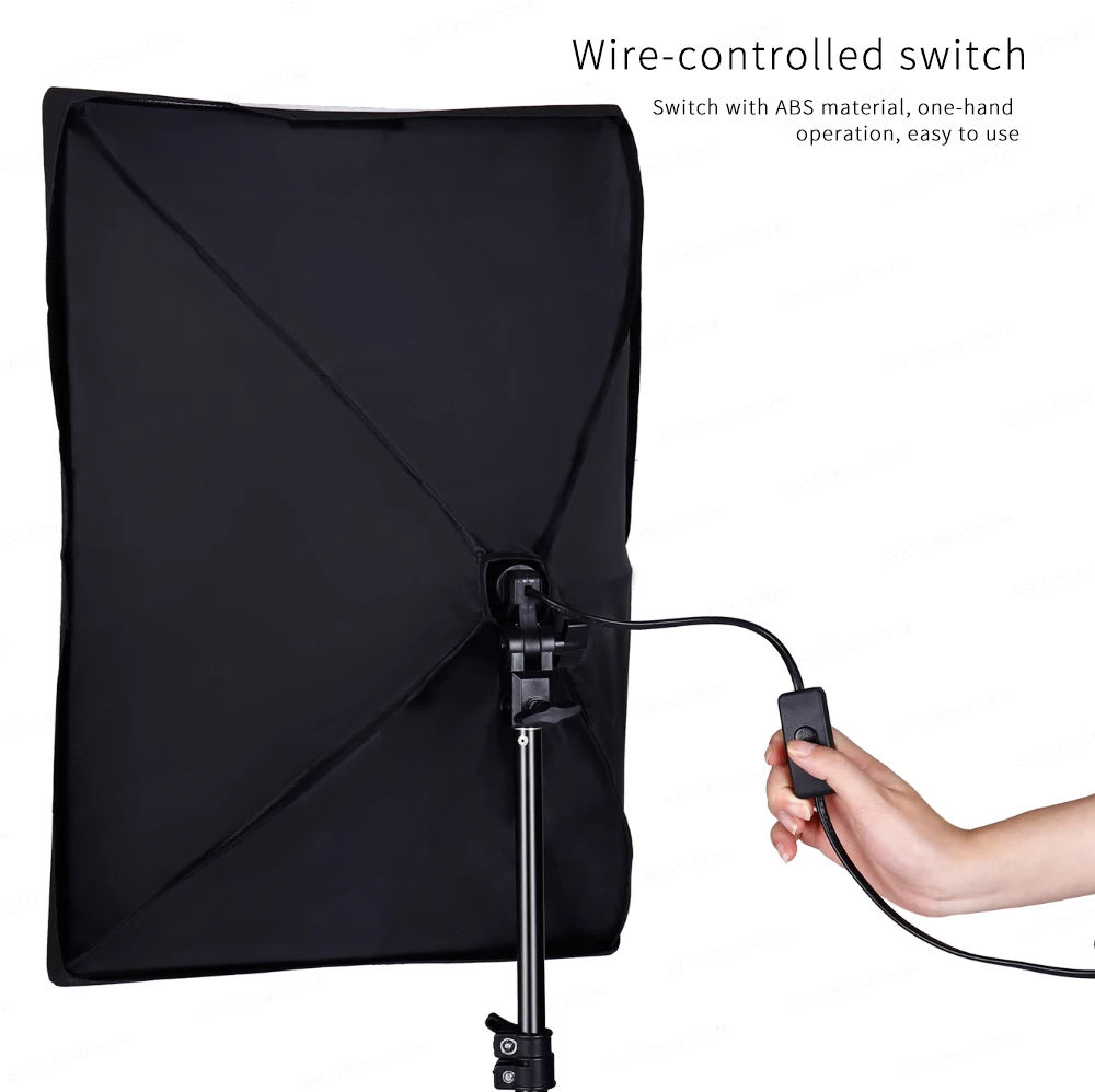 Professional Photography Lighting Equipment Kit Soft Light Umbrella Softbox Holder Light Bulbs Socket Backdrops Photo Studio Kit