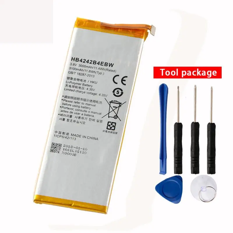 

Original HB4242B4EBW Li-ion phone battery For Huawei honor 4X Che1-CL20 Che1-CL10 che2-TL00M 3000mAh