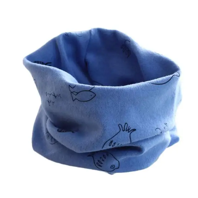 Scarves Kid Multi Use Small Fish Printing Cute Scarf for Baby Head Scarf Bandanas Ponchos And