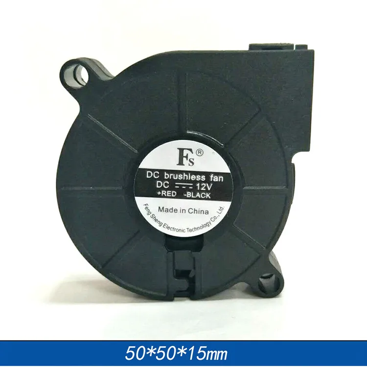 5015 12 V التبريد مروحة تربو فرش 3D طابعة أجزاء 2Pin ل الطارد DC برودة منفاخ 50x50x15 مللي متر الجزء البلاستيك الأسود المشجعين