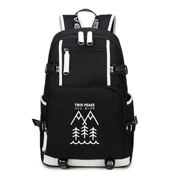 

Twin Peaks Backpack Loose strap adjustable 2019 New Harajuku mochila Kpop Printed Canvas Hight Quaility Backpack