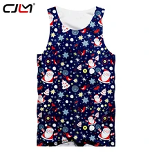 CJLM список Chistmas для мужчин's майка 3D печатных прекрасный Санта Клаус человек жилет цветной Harajuku костюмы