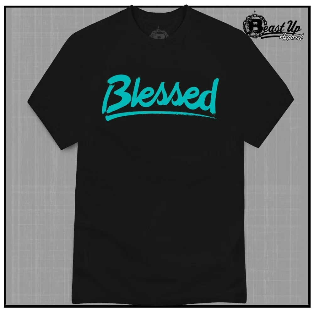 Blessed/черная футболка с логотипом I Feel Blessed Jesus Drake Big Sean Kanye West новинка 2019 Мужская
