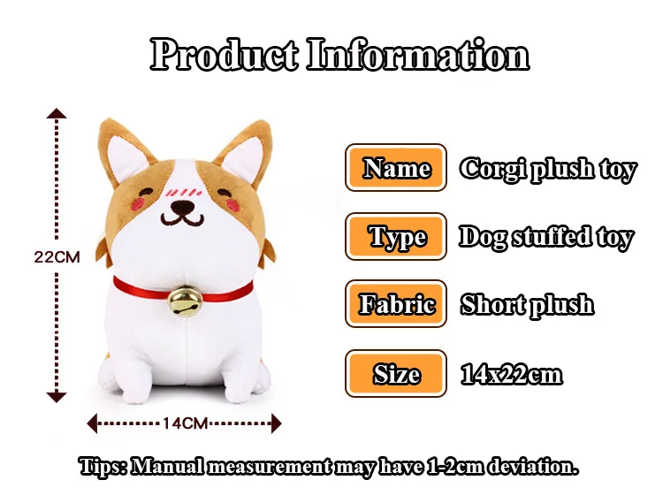1pcs 1020cm Cute Corgi Dog Plush Toy Stuffed Dolls Lovely Soft Animal Cartoon Dog Plush Keychain for Baby Kids Christmas Gift (3)