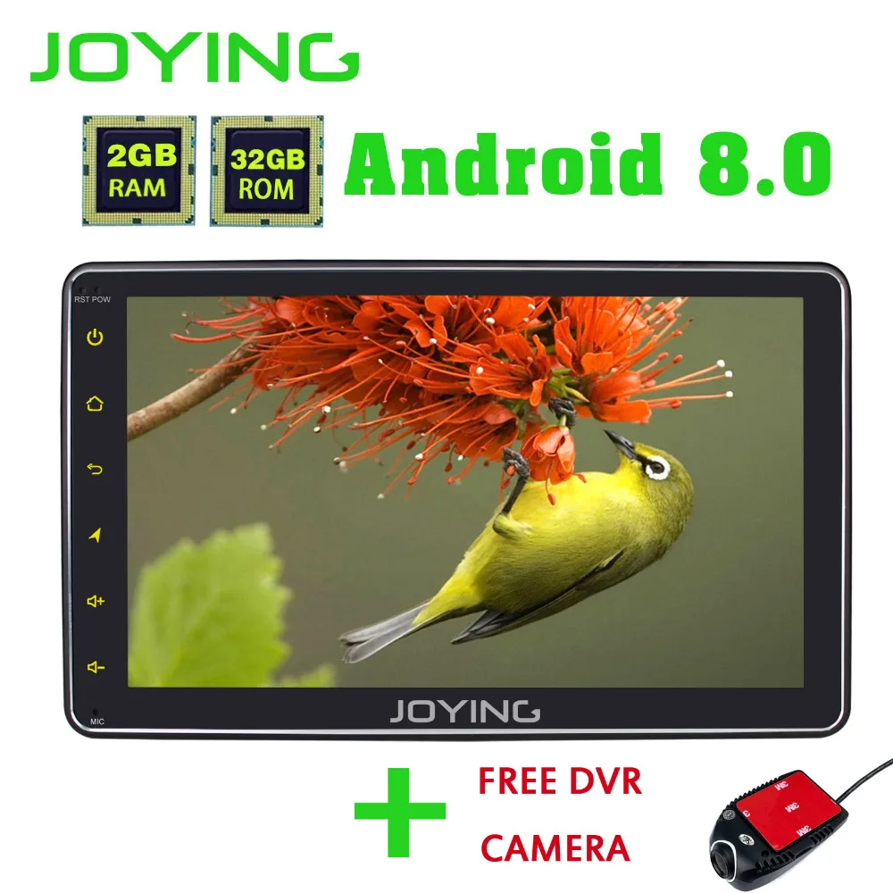 

JOYING Official 8 inch single din Android 8.0 Car Radio with free camera front DVR auto 2gb+32gb 8 Core Stereo GPS navi USB BT