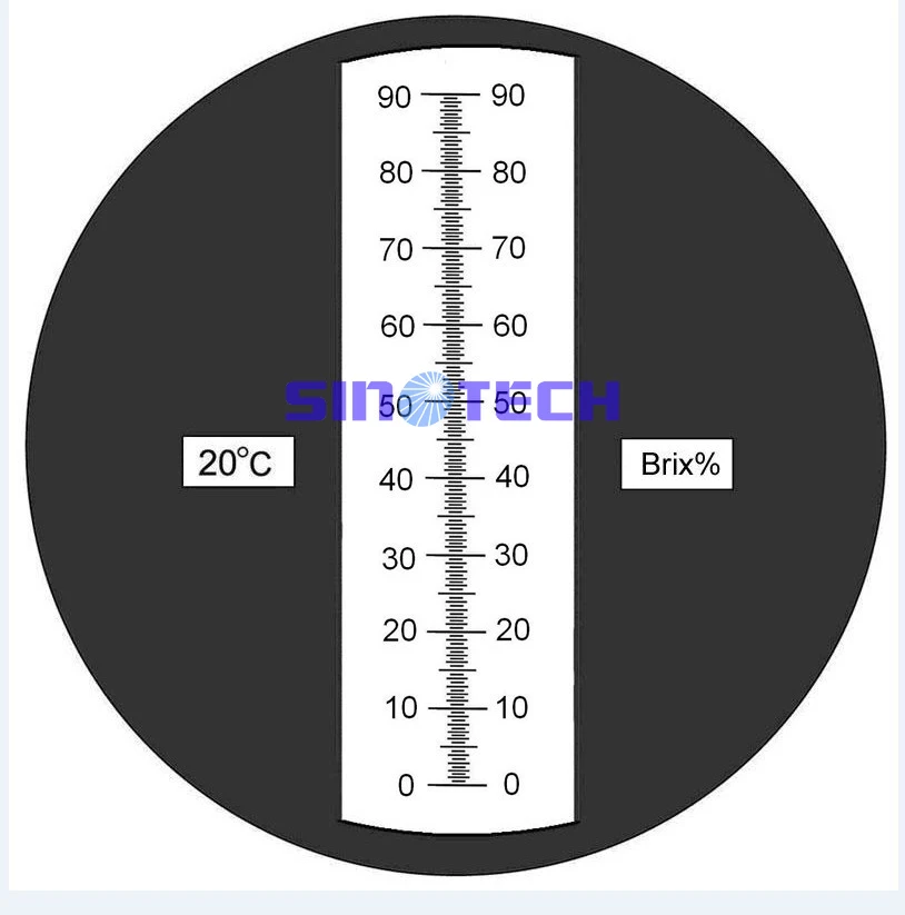 Рук Медь Материал Brix 0-90% brix рефрактометр(одиночные весы) rhb0-90