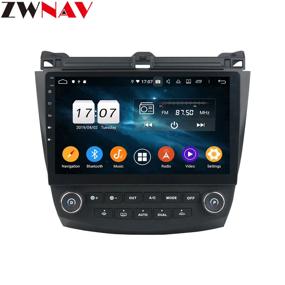 Excellent 10.1" Android 9 4+64G DSP Car DVD Player GPS navigation For HONDA ACCORD 7 2003-2007 head unit multimedia player tape recorder 6