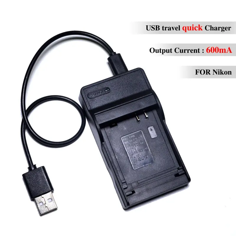 CONENSET EN EL12 USB Battery Charger for Nikon EN EL12 Coolpix P310 P330 P340 S1200pjv S1000pj