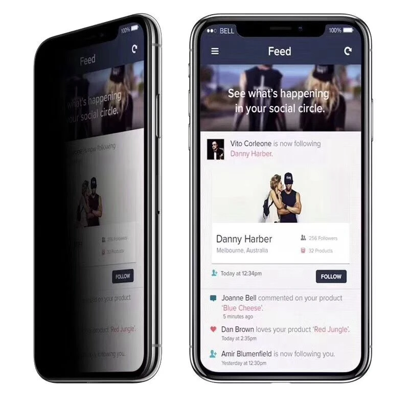 Xwmkai 3D конфиденциальное закаленное стекло для IPhone Xs Xr Xsmax полный экран Мягкая