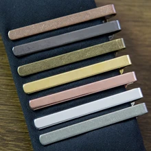 Tie-Clip Clasp Metal Mens Gift Gold-Tone Fashion-Style Simple New for Bar Practical Necktie