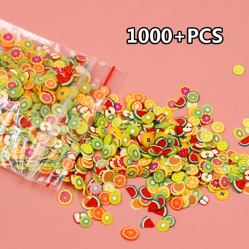 1000 шт. DIY Декор фруктов животных Торт Полимерная глина игрушка клейкие аксессуары