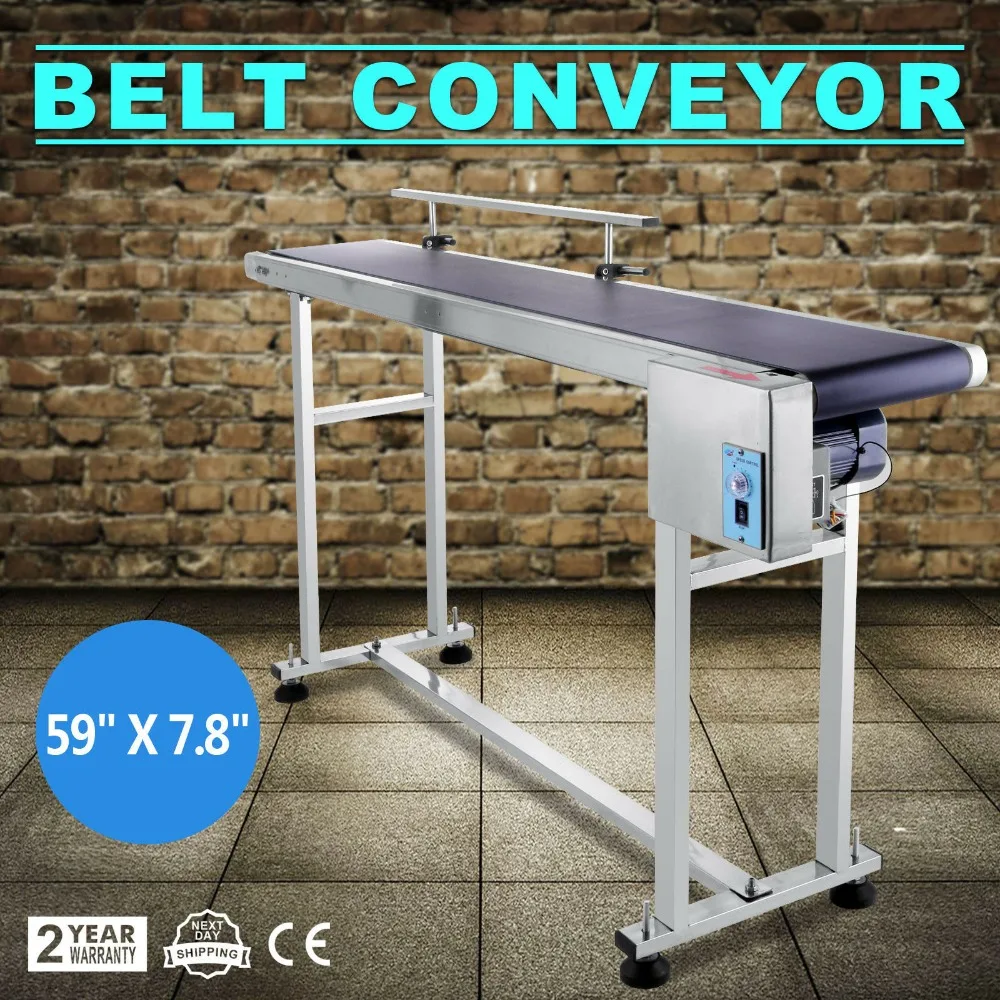 Belt Conveyor Machine 220V/60HZ Stainless Steel Adjustable Automatic