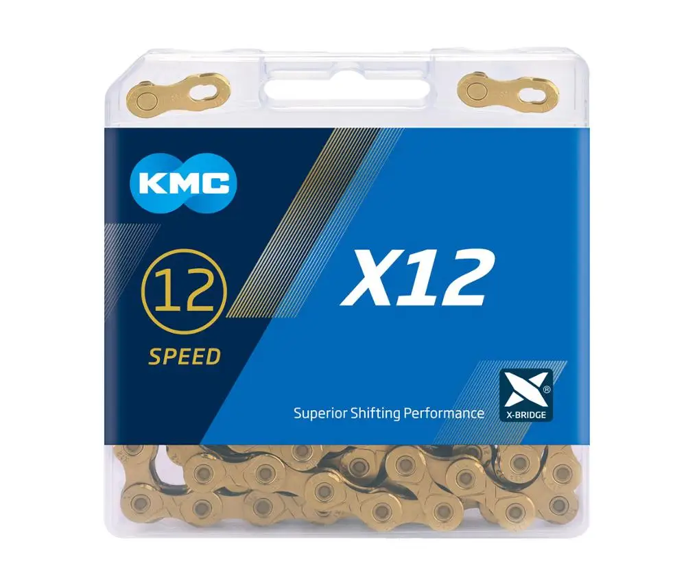 Discount KMC X12 12/24 speed 126L MTB Mountain Road Bike Bicycle Chain 12s Gold/Silver Chain Bicycle Parts 5