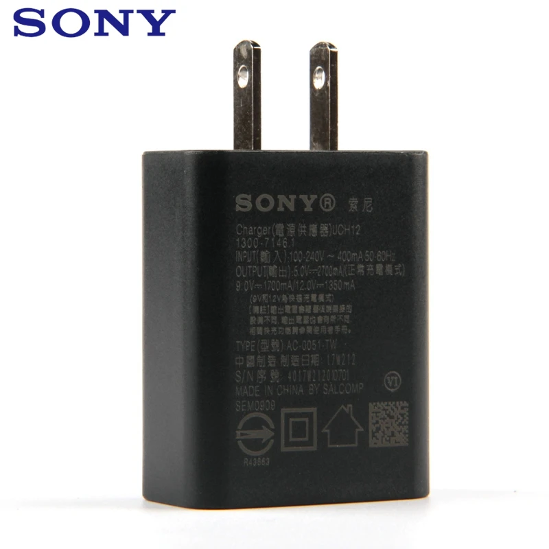 Оригинальное настенное зарядное устройство для быстрой зарядки sony UCH12 для sony Xperia XZ3 XZs XA2 Ultra H4233 type-C кабель адаптер для быстрой зарядки