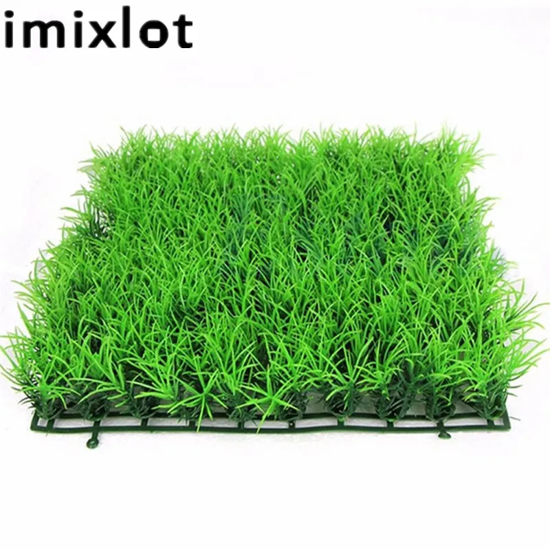 Imixlot 1 шт. зеленая пластиковая водная трава растение газон аквариум ландшафт