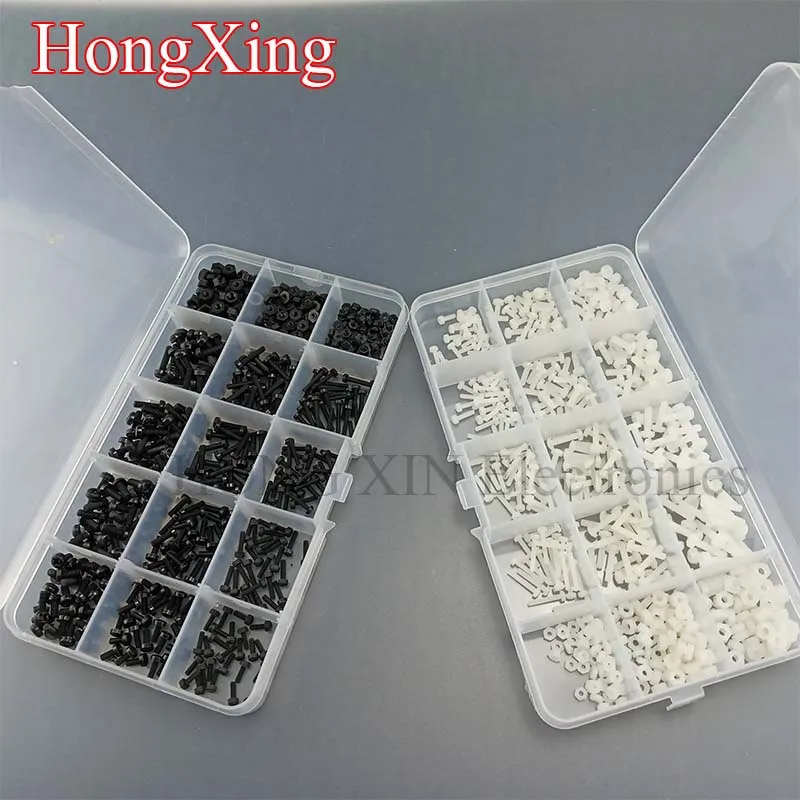 M4 Black Cross Pan Head Machine Screw Assortment Kit 180pcs GB818 ISO7045