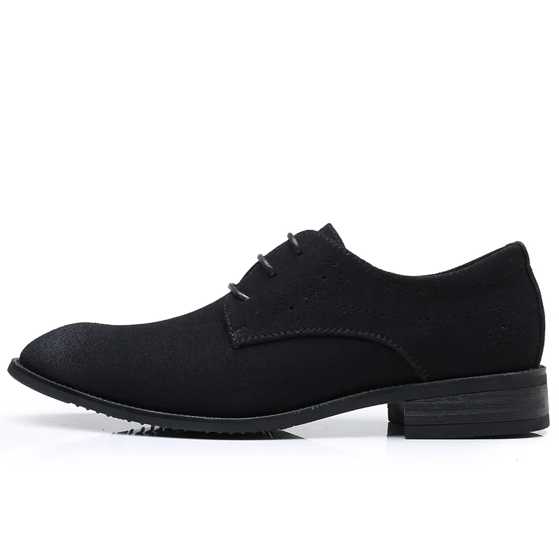 DXKZMCM Мужские модельные туфли кожаные полуботинки обувь для мужчин дышащие формальные свадебные туфли мужские кожаные туфли - Цвет: Черный