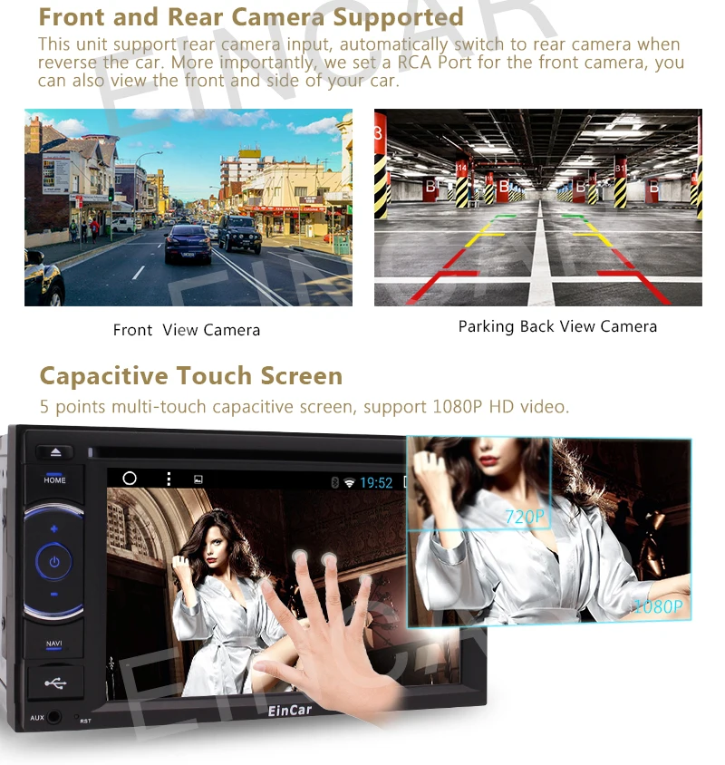 Best 2Din In-Dash Android 6.0  Quad Core Double Din 7" Car Stereo Radio Unit DVD GPS Mirrorlink GPS Nav Autoradio in dash headunit 4