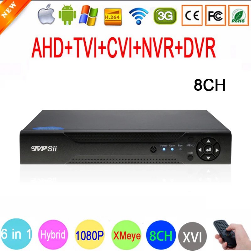16 Channels HD H.264 Hybrid Security DVR//NVR TVI//960//IP//Cloud//Audio//Mobile