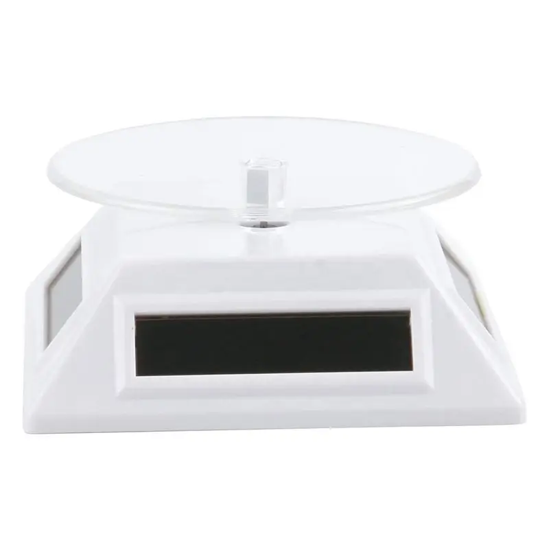 White Solar/Battery Powered Rotating Stand Product Display Art Jewellery Exhibition Photography | Украшения и аксессуары