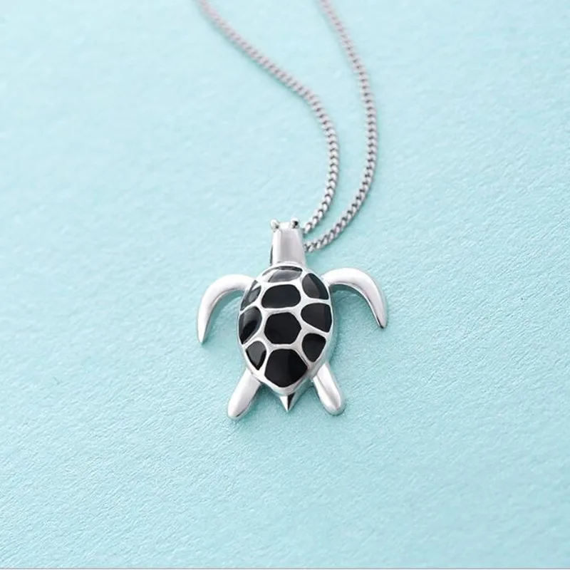 Женское колье из серебра 925 пробы с подвеской в виде черепахи|pendant necklace|chain pendantsilver
