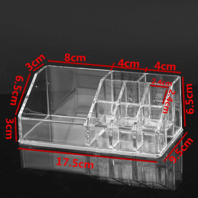 Органайзер для макияжа пластиковый стеллаж для ювелирных изделий контейнер туалетный Органайзер косметический ящик для хранения держатель 17,5x9,5x6,5 см