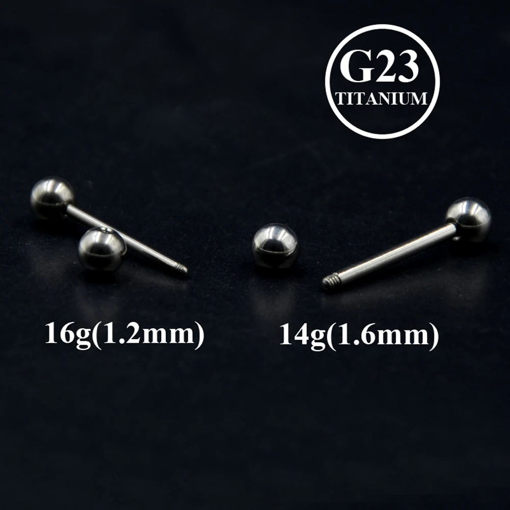 Серьги гвоздики из титана 14 г 16 г|Украшения для тела| |