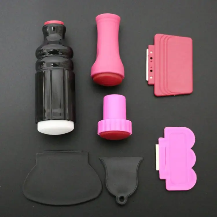 

7 pcs/set Stamping kits double rubber Stamp Tools equipment Scraping Knife Set Rectangle/Round
