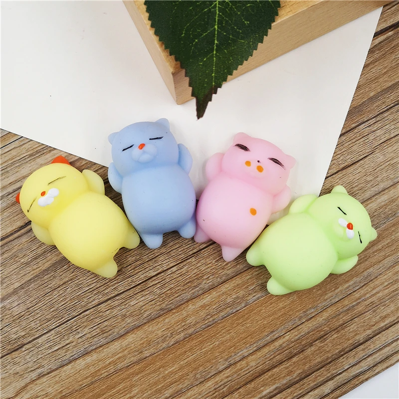 4 шт./лот Kawaii сжимаемые милые мини игрушки для беременных скользящие ленивые Коты