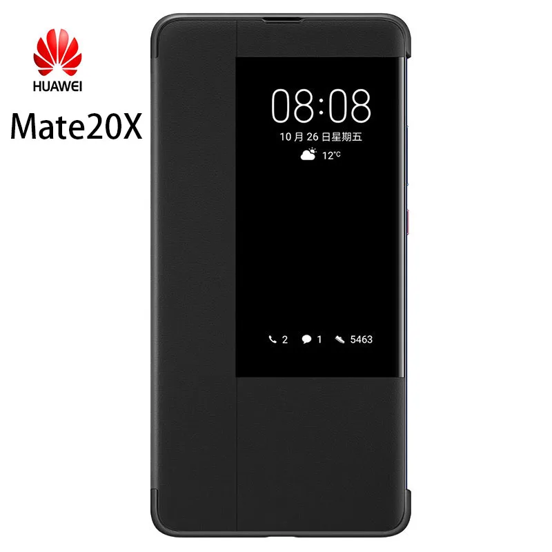

Huawei Mate 20 X Flip Case Original S View Cover 7.2 Inch 360 Cute Luxury PU Leather Mate 20X Mate20X Shockproof Standing Case