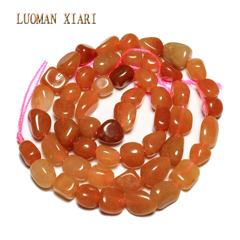 

5-10 mm Irregular Straight Hole Natural Red Aventurine Stone Beads For Jewelry Making DIY Bracelet Necklace Strand 15''
