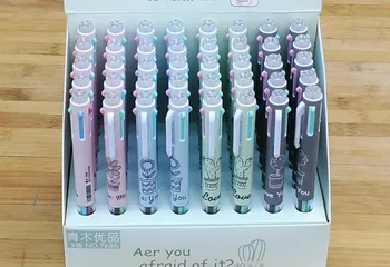 

korea kawaii Cartoon fresh flower 5 Colors multicolor Ballpoint Pen student pen School Office Supply Gift Stationery 40pc/lot