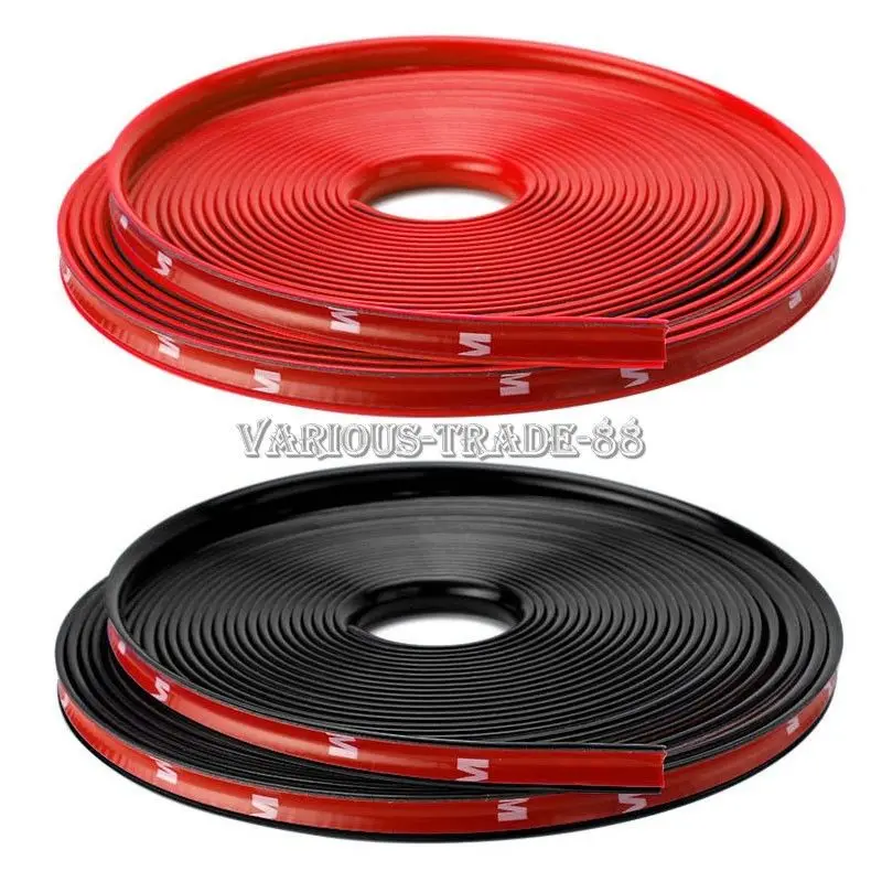 Car Wheel Hub Rim Edge Protector Ring Tire Guard Line Rubber Strip Sticker Kit  (9)
