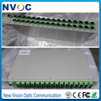 

19'' 1U Rack Mount Optical PLC Splitter 1*32 with 1M,2.0mm,SC/APC Connctor Fiber PLC Splitter and SC/APC Fiber Adaptor
