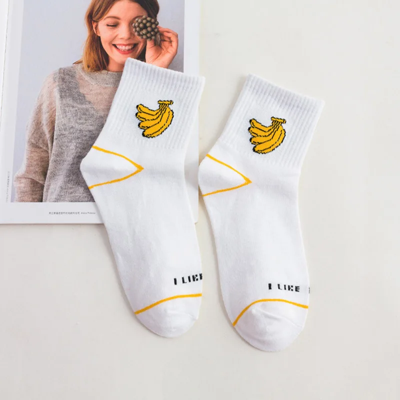 Женские брендовые хлопковые носки с героями мультфильмов Harajuku, женские милые носки для скейтборда, хипстерские модные короткие носки с животным принтом - Цвет: 17