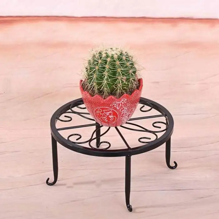 Iron Art Plant Stands Pot Holder Plant Flower Stand Floor Pot Rack Home Garden Indoor Balcony Decor DTT88