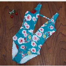 Сексуальный женский купальник поп цветочный купальный костюм Мягкий Купальник Монокини Купальники пуш-ап бикини наборы