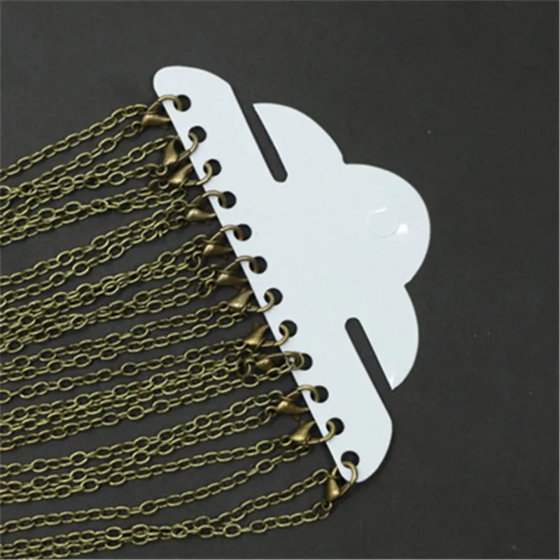 

12Pcs/Pack Silver Gold Color Lobster Clasps Necklace Chains Bulk Metal Open Link Chains For Craft Jewelry Making Length 50cm